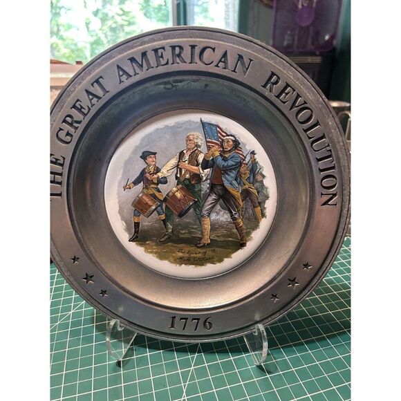 The Great American Revolution 1776 Pewter Plates Set Of 2 By GIF1973 The Spirit - Picture 3 of 4